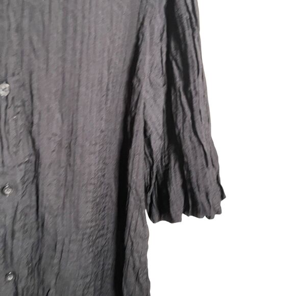 Marc Jacobs Women's Medium Black Button Up Puff Sleeve Collared Sheer Top - Picture 4 of 10